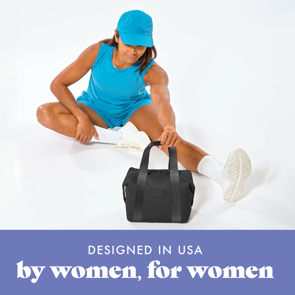 Remi Neoprene Lunch Bag with Lunch Kit, Black