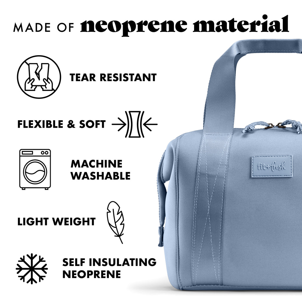 Remi Neoprene Lunch Bag with Lunch Kit, Slate