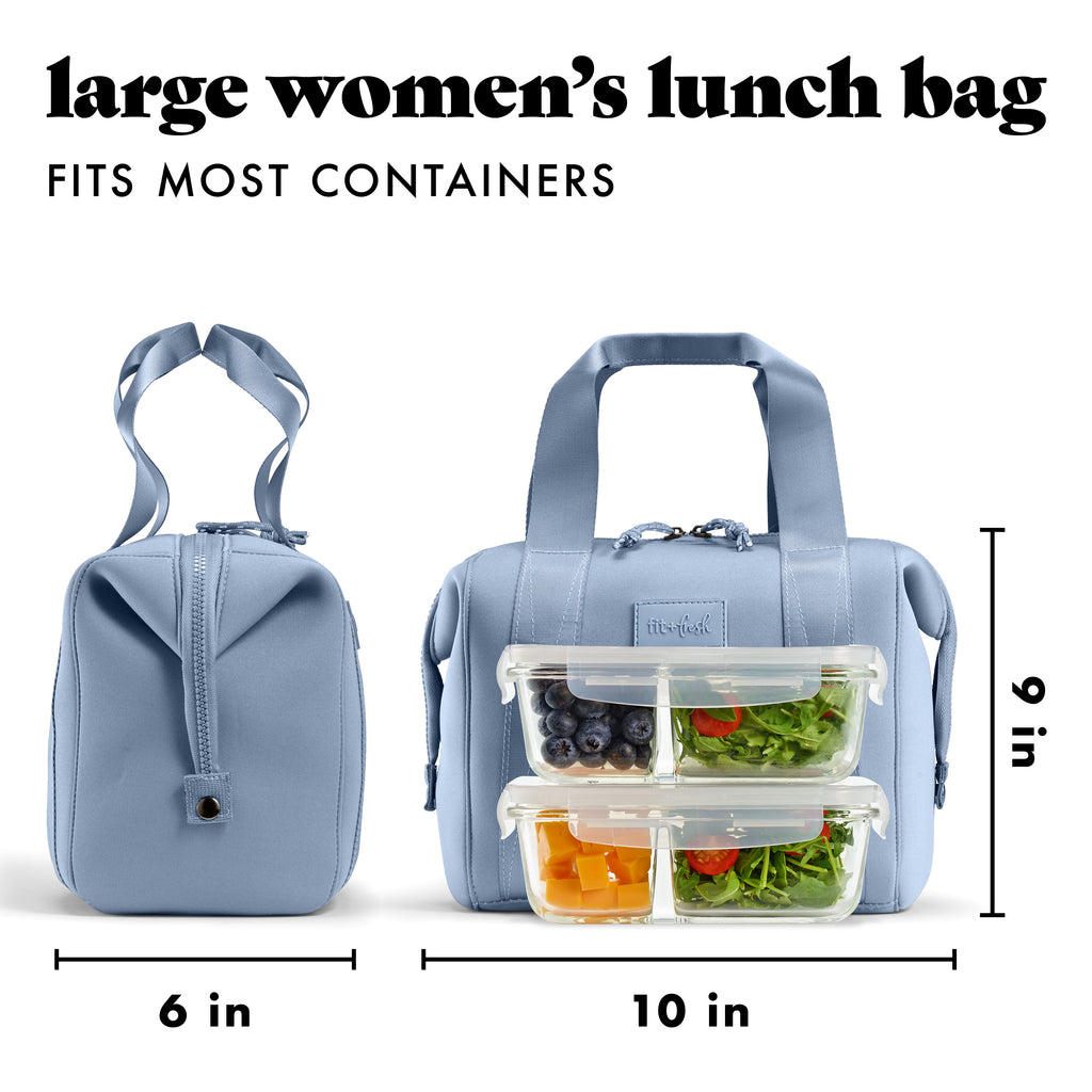 Remi Neoprene Lunch Bag with Lunch Kit, Slate