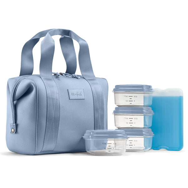 Remi Neoprene Lunch Bag with Lunch Kit, Slate