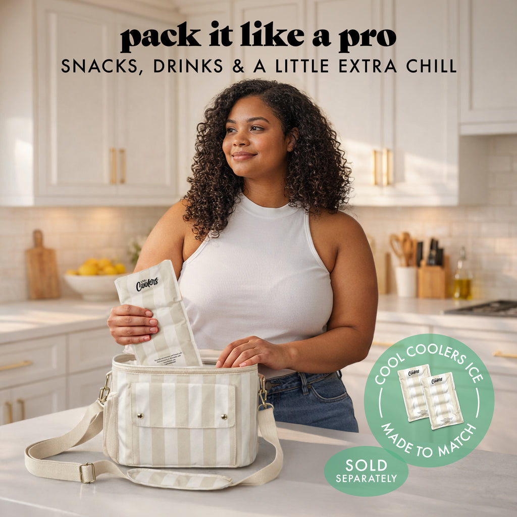 Sidekick 15-Can Dual Compartment Cooler Bag, Pina Colada Cabana Stripe