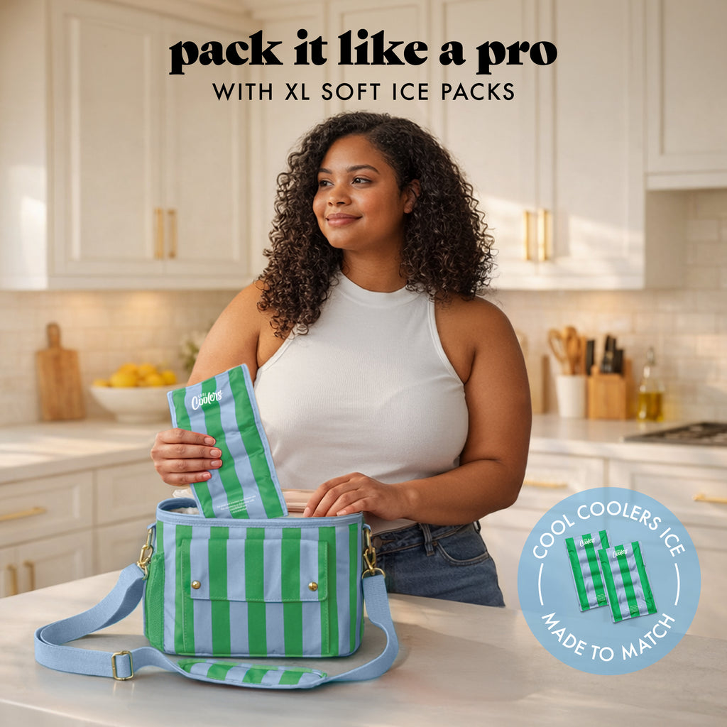 Sidekick 15-Can Dual Compartment Cooler Bag, Coastal Cabana Stripe