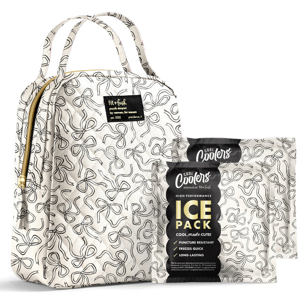Bottle & Beyond Insulated Baby Bottle Cooler Bag, Sketched Bows