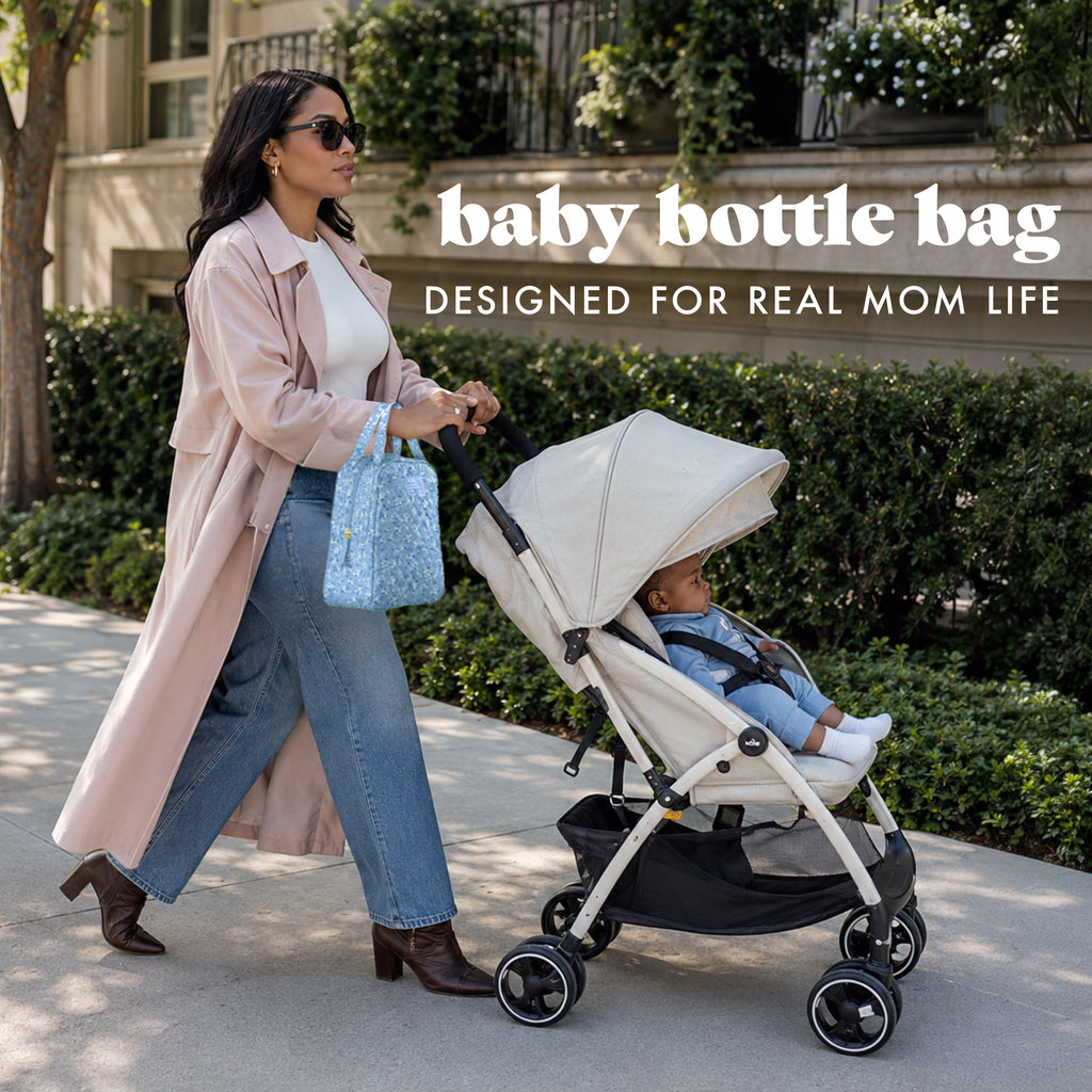Bottle & Beyond Insulated Baby Bottle Cooler Bag, Cornflower Calico Flowers