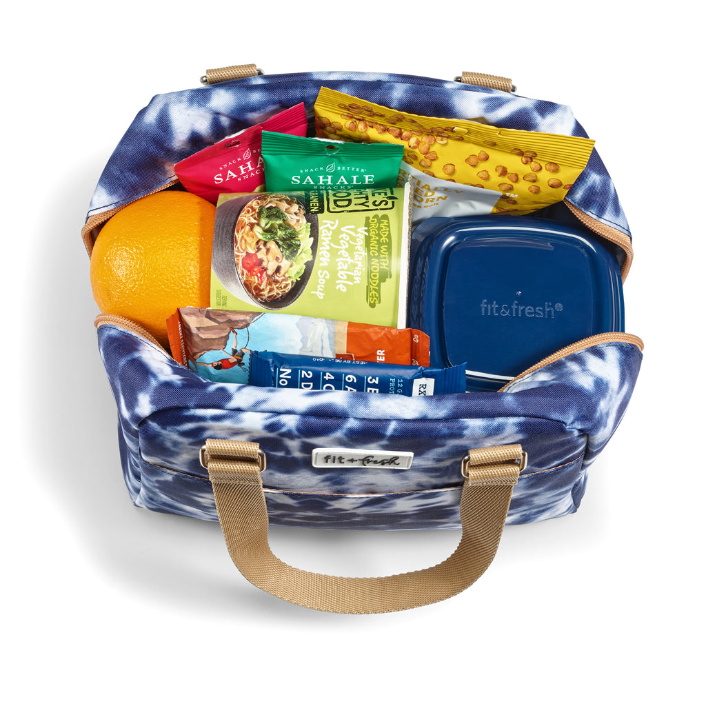 Tie Dye Lunch Box, Blue - Soft-Sided, Insulated, Gives Back to a Great Cause