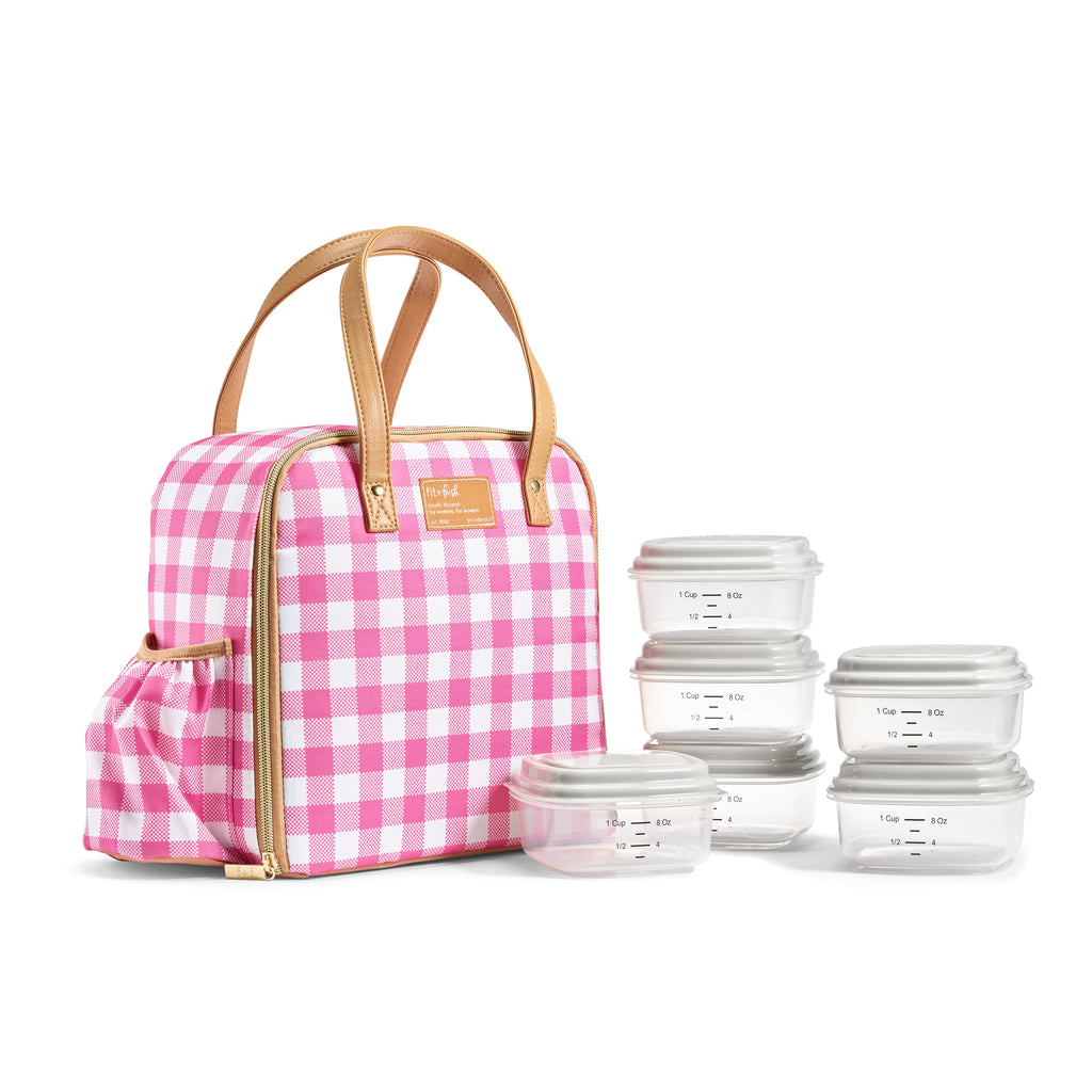 Puffer Lunch Box Mulberry Gingham